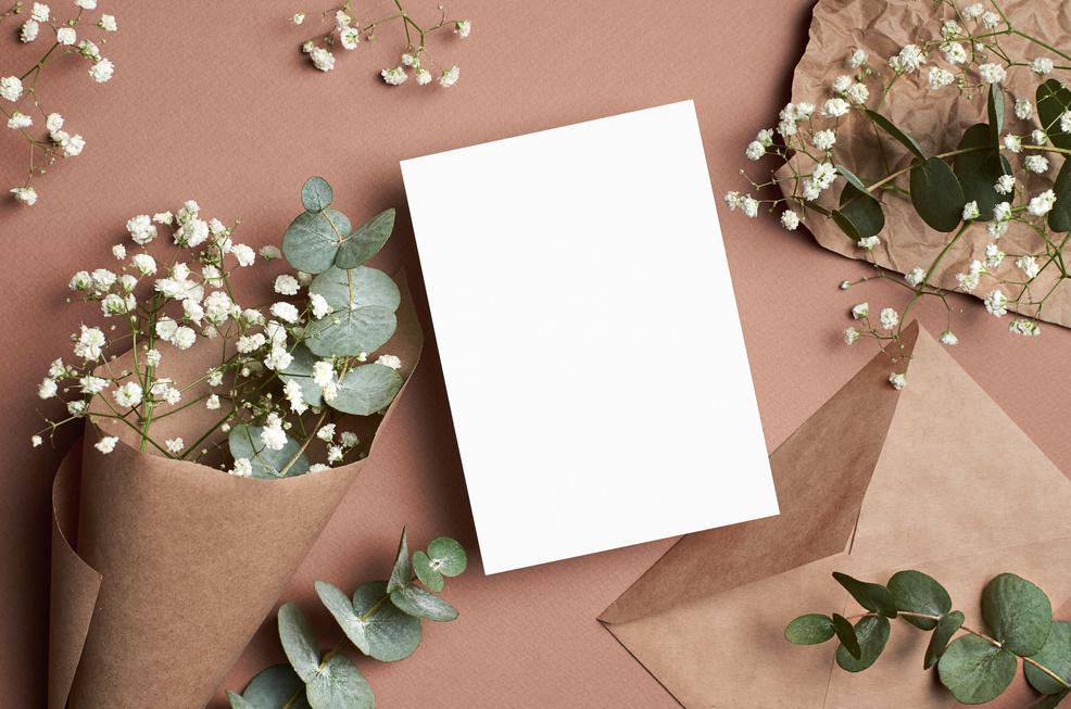 Wedding Invitation or Greeting Card Mockup